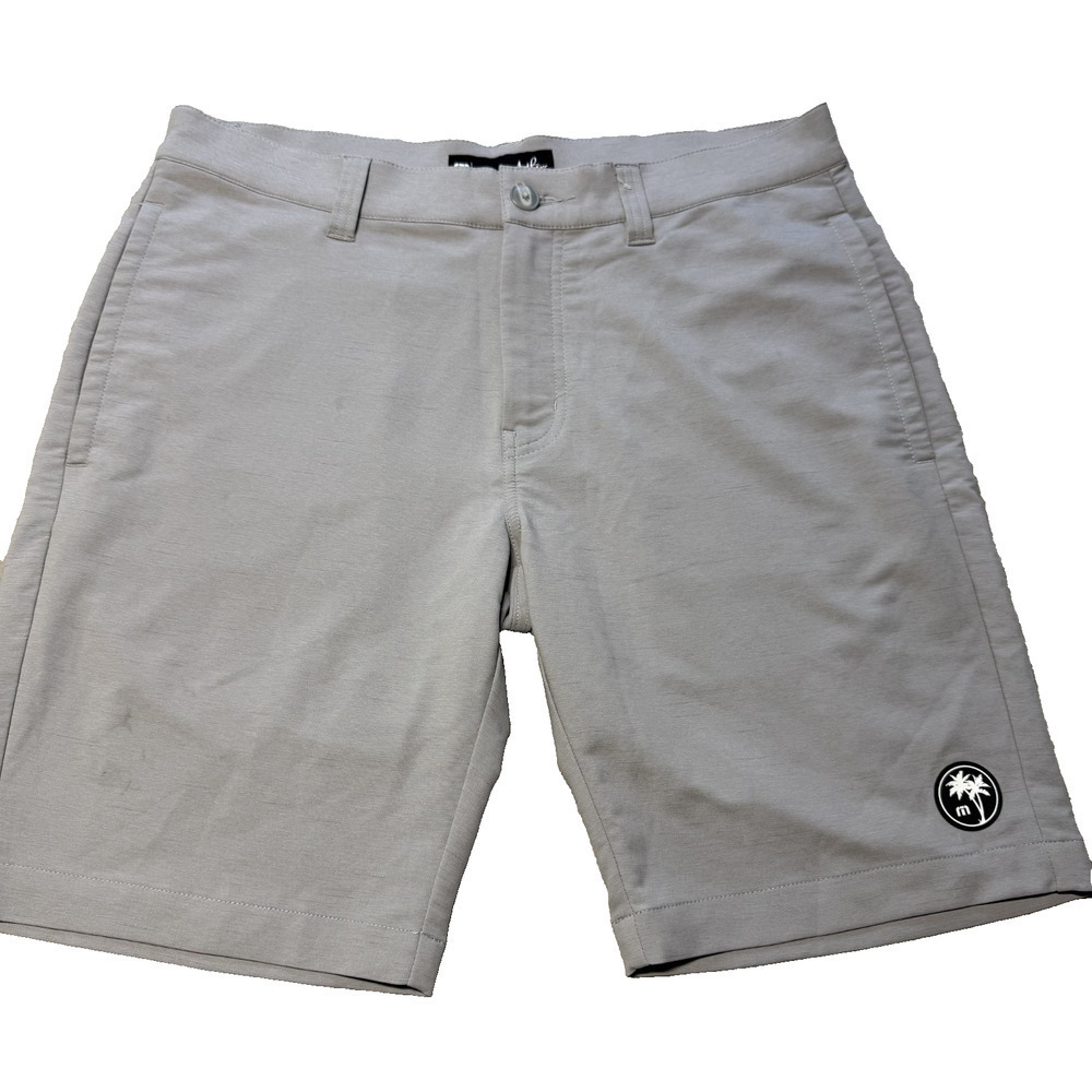 Travis Mathew Shorts Mens 33 Heather Gray Golf Chino Performance Stretch‎ Blend